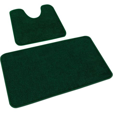 Lot de 2 Tapis de Bain, Microfibre Antidérapants, 50 x 80 cm et 50 x 40 cm, Pour Salle de Bain (1/5)