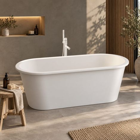 Mineralguss Badewanne LUANARA Freistehend 156 (1/3)