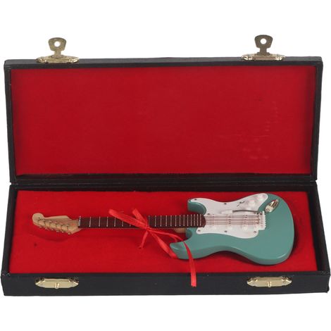 Mini Guitar Replica Miniature Guitar Musical Instrument Model Home Office DecorationL (1/5)