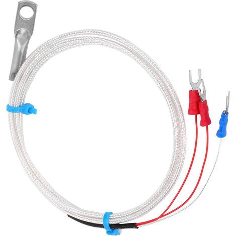 Sonde PT100 à trou rond, 5 mètres, pour mesure de température précise, capteur fiable, thermistance industrielle.