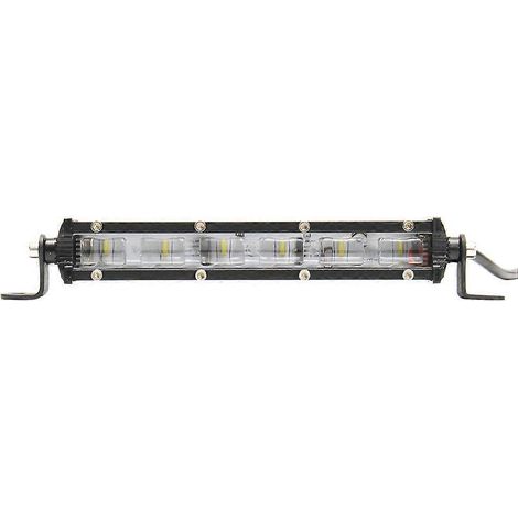 Barre lumineuse LED à une rangée pour camion, phare antibrouillard de 7 pouces pour conduite tout-terrain et travail-16.5X4.5cm-White light
