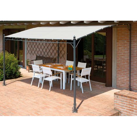 Pergola da Giardino in Ferro 4X3m Vorghini Chains Sabbia (1/5)