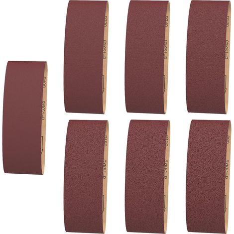 Bande Abrasive 75x533, 21 Morceaux de Bandes Abrasives, Chaque Taille de Particule 53x 40/60/80/120/150/180/240, pour Les Ponceuses de Ceinture, Broyage, Broyage en Bois
