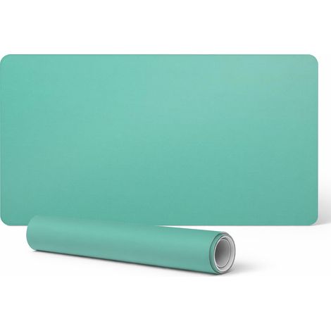 Alfombrilla de escritorio para rat贸n, teclado y port谩til, color menta, 100x50 cm