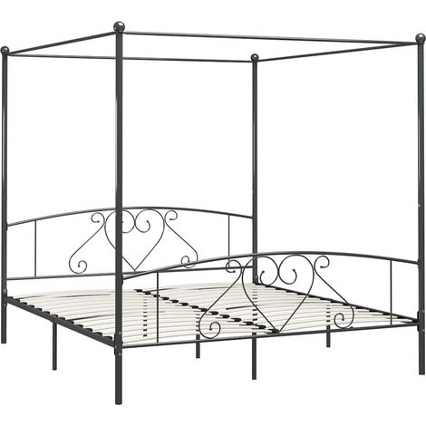 Giroletto Baldacchino senza Materasso 200x200 cm Metallo vidaXL (1/3)