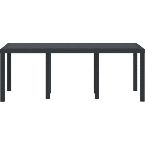 Maison Exclusive - Gartentisch Anthrazit 200 x 100 x 73 cm Poly-R
