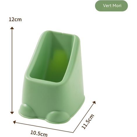 Brosse WC en forme de canard, double tête avec support, accessoire de nettoyage pour salle de bain, ne raye pas l'émail - vert [Socle seul]