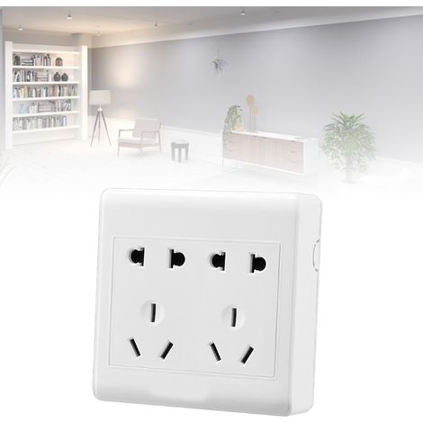 Prise électrique domestique ultra-mince pour PC, prise murale ignifugée à 10 trous (1/5)