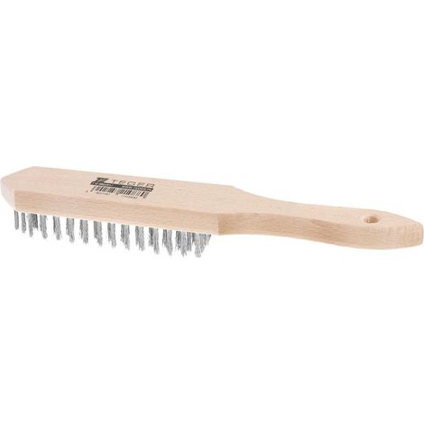 Spazzola metallica standard antiruggine - filo d'acciaio / 4 file / teger