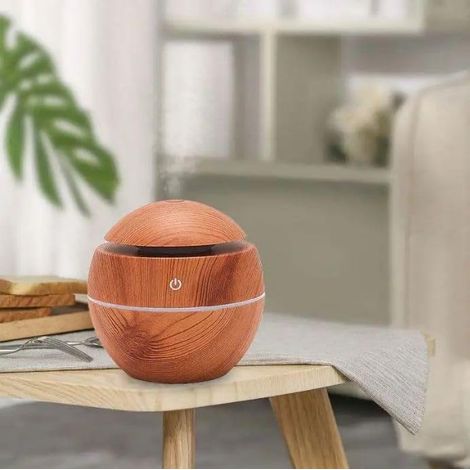 Diffuseur d'arômes personnel ultrasonique, mini humidificateur USB avec veilleuse LED pour bureau et chambre (1/4)