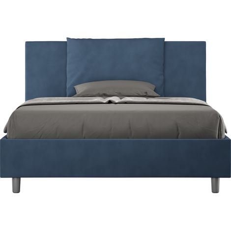 Letto Matrimoniale Francese 140x190 cm Senza Rete Antea Blu (1/5)