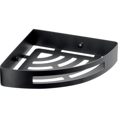 Porta oggetti angolare acciaio inox nero opaco serie Nerva 2479 Gedy (1/5)