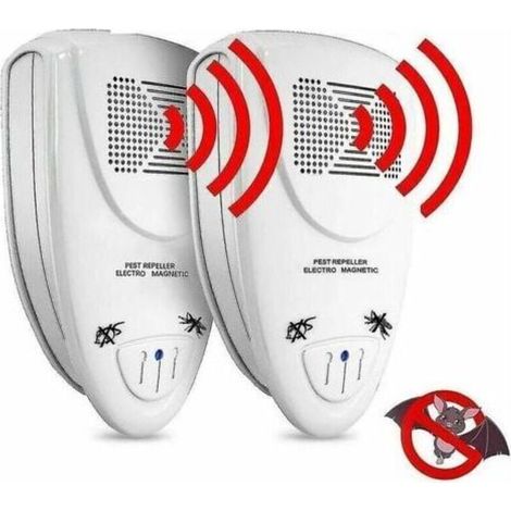 2-Pack Ultrasonic Bat Repellents – Get Rid of Bats in 72 Hours, EU Plug (1/3)