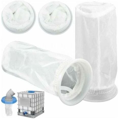 Lot de 4 filtres en nylon pour réservoir d'eau de pluie IBC 1 000 L, couvercle de réservoir IBC, filtre en nylon pour réservoir d'eau de pluie IBC