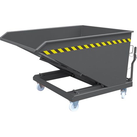 STIER Kippbehälter Scheren-Kipp-Mechanismus 500l 1500kg anthrazitgrau (1/5)