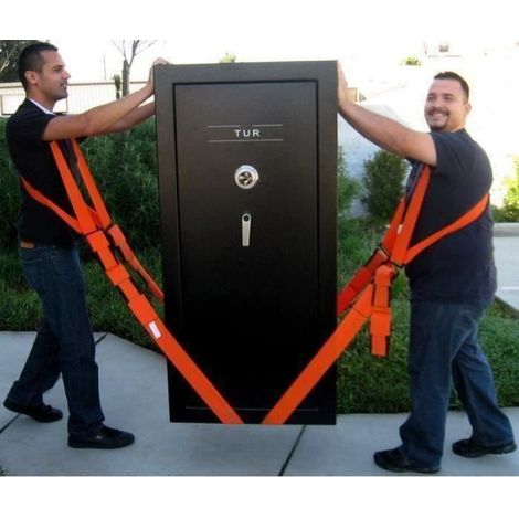 Sangle de déménagement - Harnais de transport - Nylon - Noir - Résistant jusqu'à 360 kg