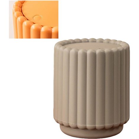 Corbeille de bureau, mini-poubelle avec couvercle, poubelle à fermeture par simple pression, poubelle de rangement en forme de tournesol, poubelle légère (1/5)