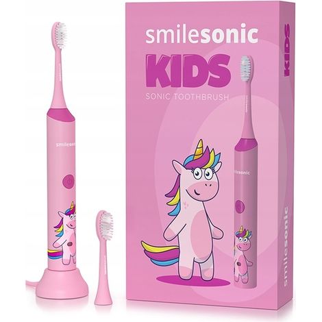Smilesonic Kids Einhorn-Schallzahnbürste für Kinder + Reinigungskalender