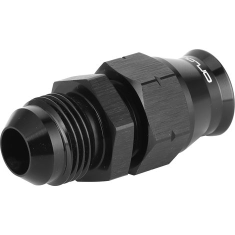 Ortviai Raccord Rapide Carburant 1/2" vers AN-8 en Aluminium CNC Anodisé Noir – Pièce Unique pour Rails d'Injection