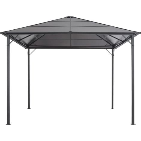 Tonnelle avec toit Aluminium 3x3 m Anthracite
