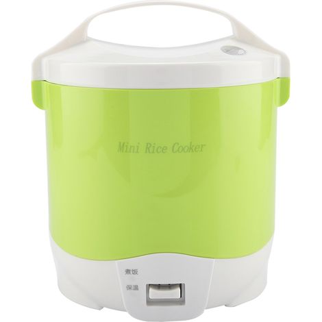 Cuiseur à riz/cuiseur vapeur électrique portable multifonctionnel 24 V 180 W 1,6 L pour voiture (vert) (1/5)