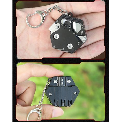 1 pc Multifonctionnel Portable EDC Hexagone Couteau Pliant Mini Clé Tournevis Porte-clés Démolition Express Couteau Ménage Outils 01 (1/5)