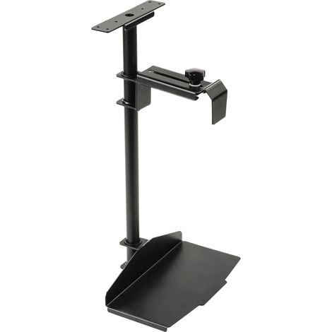 Support PC sous bureau, support d'ordinateur pivotant à 360° réglable en hauteur et en largeur, support de processeur pouvant supporter jusqu'à 20 kg –Noir