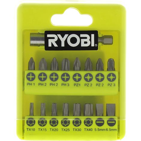 Set mit 17 Bits für Ryobi-Bohrmaschinen