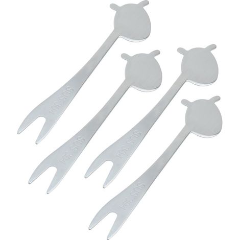 Fourchettes à Fruits Manche Girafe Élégant en Acier Inoxydable Lot de 4 Solide et Sûres, pour Desserts et Diverses Fêtes (1/5)