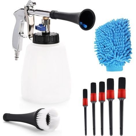 Kit de Lavage, Pistolet de Nettoyage de Voiture Intérieur pour 69,2 Bar Air Comprimé, Pistolet de Pulvérisation Entretien Intérieur pour Auto Entretien Voiture avec Brosse Nettoyage Voiture (1/5)