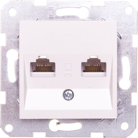 Connettore per computer Karre 2xRJ45 Cat. 5e, colore bianco / 90963634