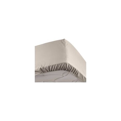 Douceur D'Intérieur – Drap housse lin 160 x 200 cm – Percale 78 fils – Bonnet de 30 cm – Pour matelas épais (1/4)