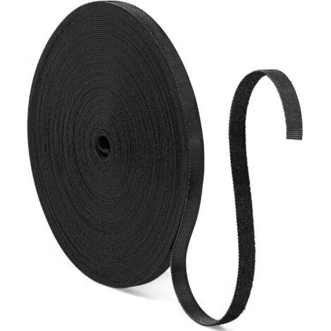 20Mx10MM Attache Cable Reutilisables Nylon,Rouleau Scratch Serre Cable Adhesif Puissant Noir,Sangle Scratch Pour Rangement Cable,Attache Cable Serre-câbles Electriques Pour à La Maison et Au Bureau-Mu (1/4)