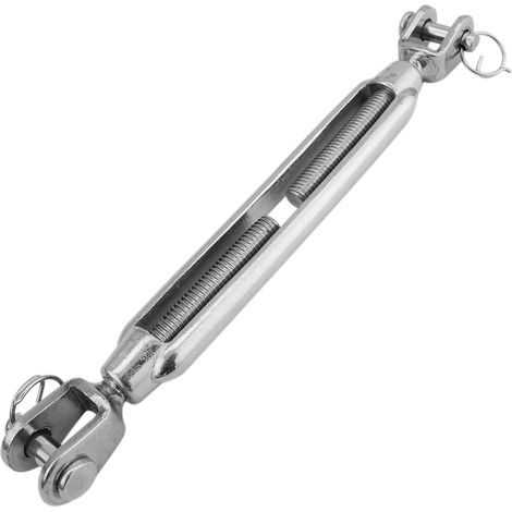 Tendeur de câble en acier inoxydable 304 A2 – Modèle fourche à fourche filetée 8 mm – Longueur ajustable 17 à 27 cm – Bematik (1/3)