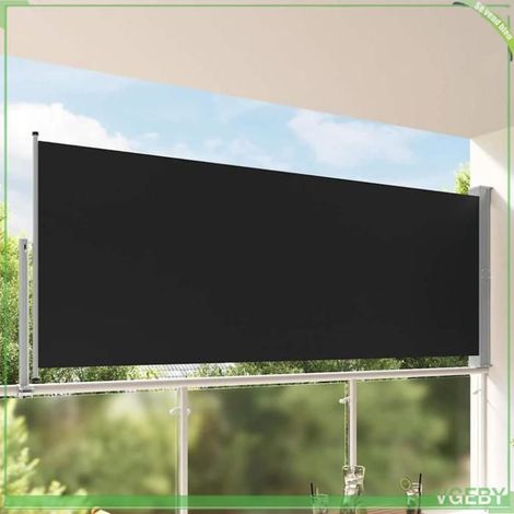 Auvent latéral rétractable de patio - FAF EICY - 45190 - 140 x 300 cm - Noir - Polyester anti-UV (1/5)