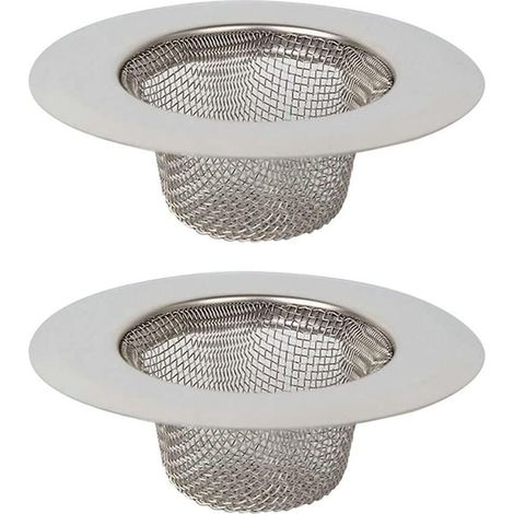 2 Pièces Évier Cuisine Filtre, Évier Acier Inoxydable Filtre, Acier Inoxydable Vidange Filtre, Crépine Évier Cuisine, pour Evier de Cuisine, Salle de Bain, Lavabo, Baignoires (1/5)