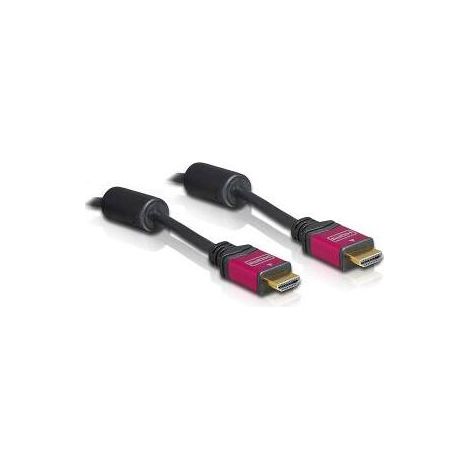 DELOCK cable HDMI 4K 30 Hz 5 m negro / rojo