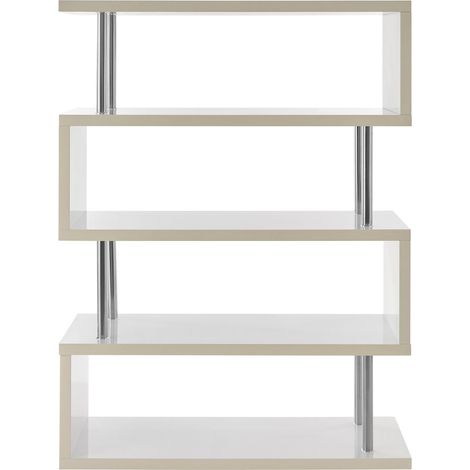 Premier Housewares 4 Tier MDF/Shelving Unit White Gloss Shelving Units For Storage Racking Storage Shelving Unit Shelf Rack Shelf Unit 120 X 40 X 160 (1/5)