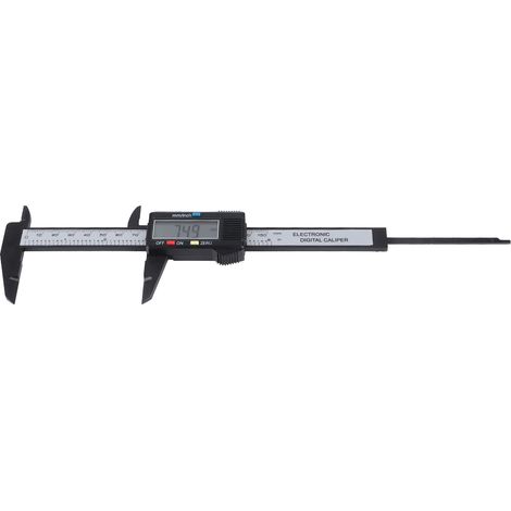 Pied à coulisse électronique noir 150 mm avec écran LCD, outil de mesure et de traçage (1/5)
