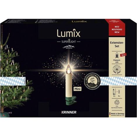 Set di candele LED avorio 9 cm Krinner con atmosfera calda (1/2)
