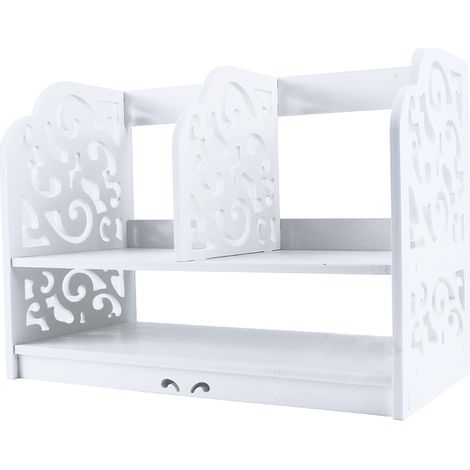 Bibliothèque style baroque 30x21x40 cm étagère de rangement design classique élégant pour salon bureau (1/5)