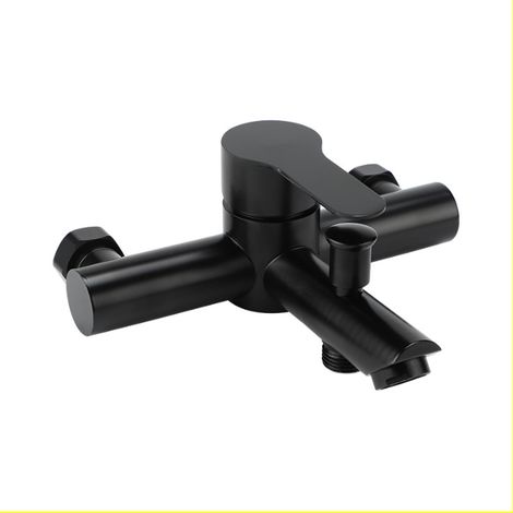 Robinet mitigeur noir en acier inoxydable Robinet de baignoire Robinet de douche (1/5)