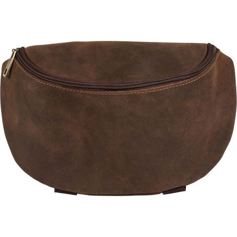 Bisaccia per pomo a marsupio in pelle con chiusura a zip
