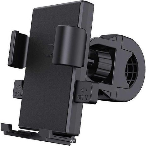 Support de téléphone réglable pour guidon, support de téléphone rotatif à 360 degrés pour vélo, moto et scooter avec clips de sécurité (1/5)