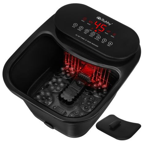Heated Foot Massager with Water Cascade and Rollers