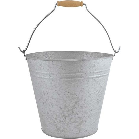 Seau en Zinc Patiné 9.5L avec anse