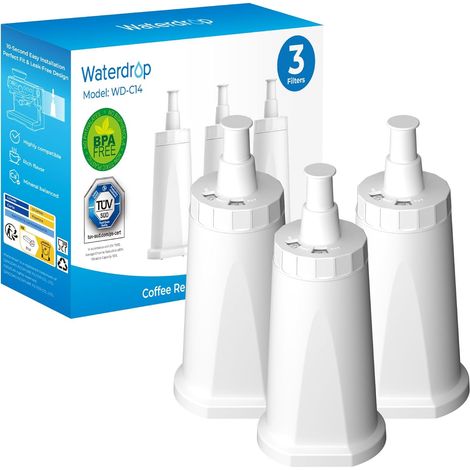 3 Filtre à eau, Charbon actif, Résine, Réduit calcaire, Pour machine café Sage (1/5)