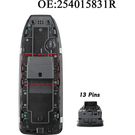 The reference number 254015831R is suitable for the window regulator switches of the Renault CLIO 2019-2021.