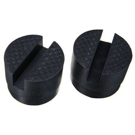 (Noir, 2 pièces) Coussinets en caoutchouc pour cric hydraulique de voiture, protection solide du dessous de caisse lors du levage de la voiture, diamètre de 48 mm (1/3)