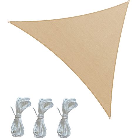 Toldo Vela Rebecca Mobili Mopane 360x360x360 Poliéster Impermeable Acero Beige Oscuro
